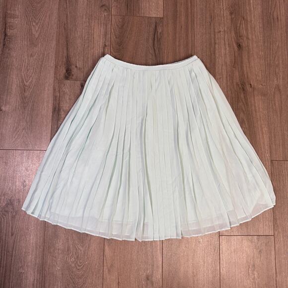 J Crew Pleated Chiffon Knee-Length Skirt US Women's 4 New - Picture 3 of 7